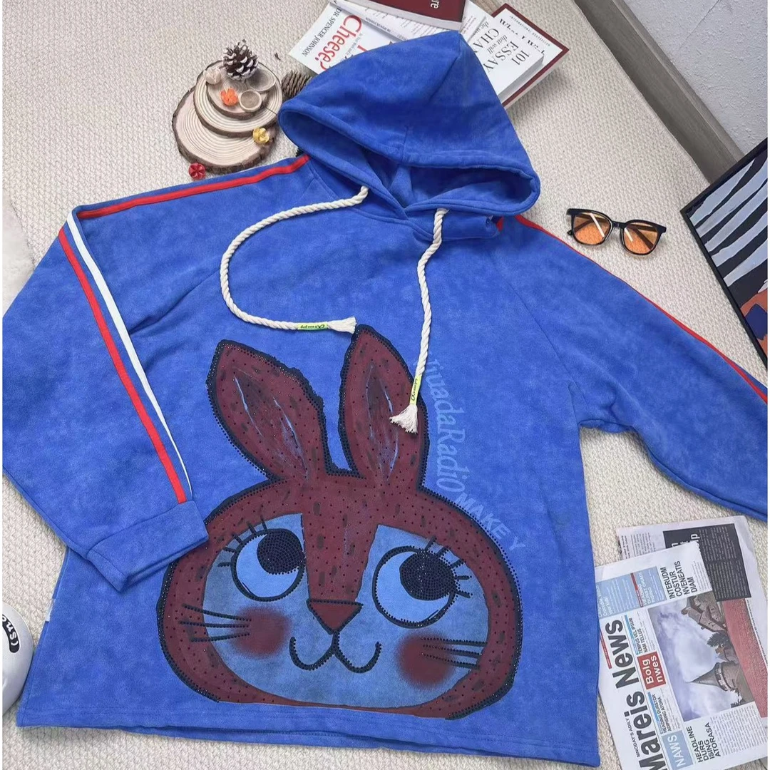 【蟹蟹推荐】2024年秋季新款休闲卡通连帽卫衣7884