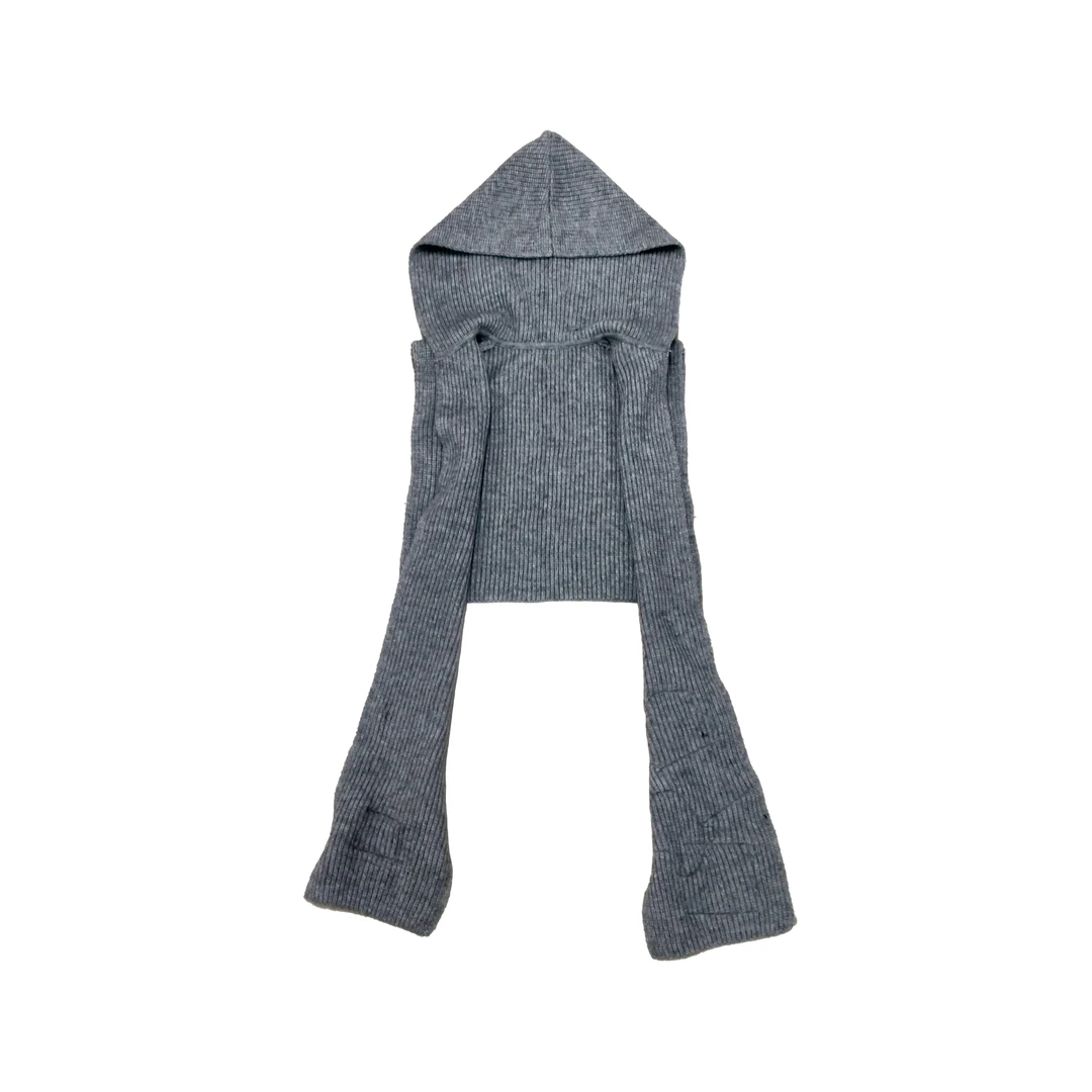 【伊人风尚服饰推荐】2024秋季新款时尚百搭纯色连帽披肩6460