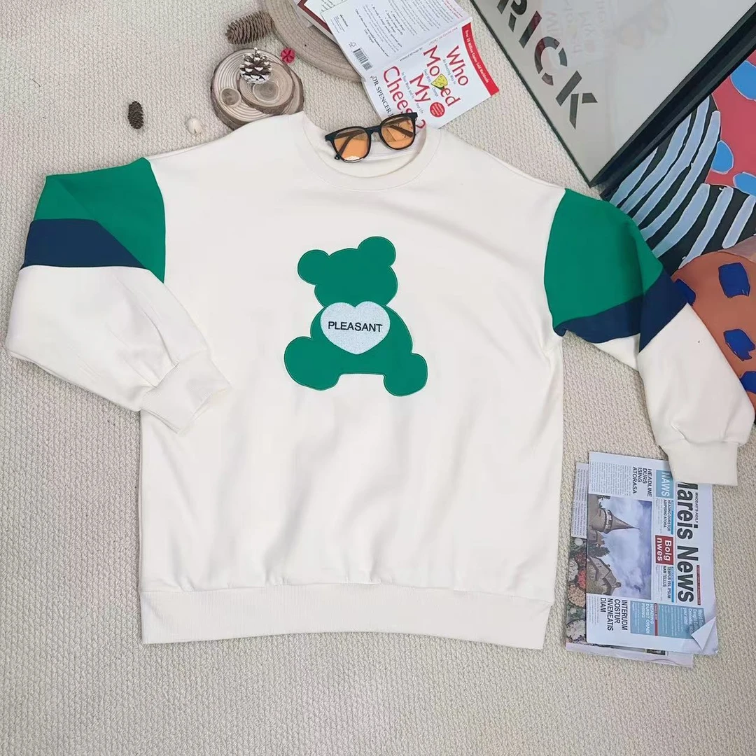 【蟹蟹推荐】2024年秋季新款休闲卡通加绒加厚卫衣7924