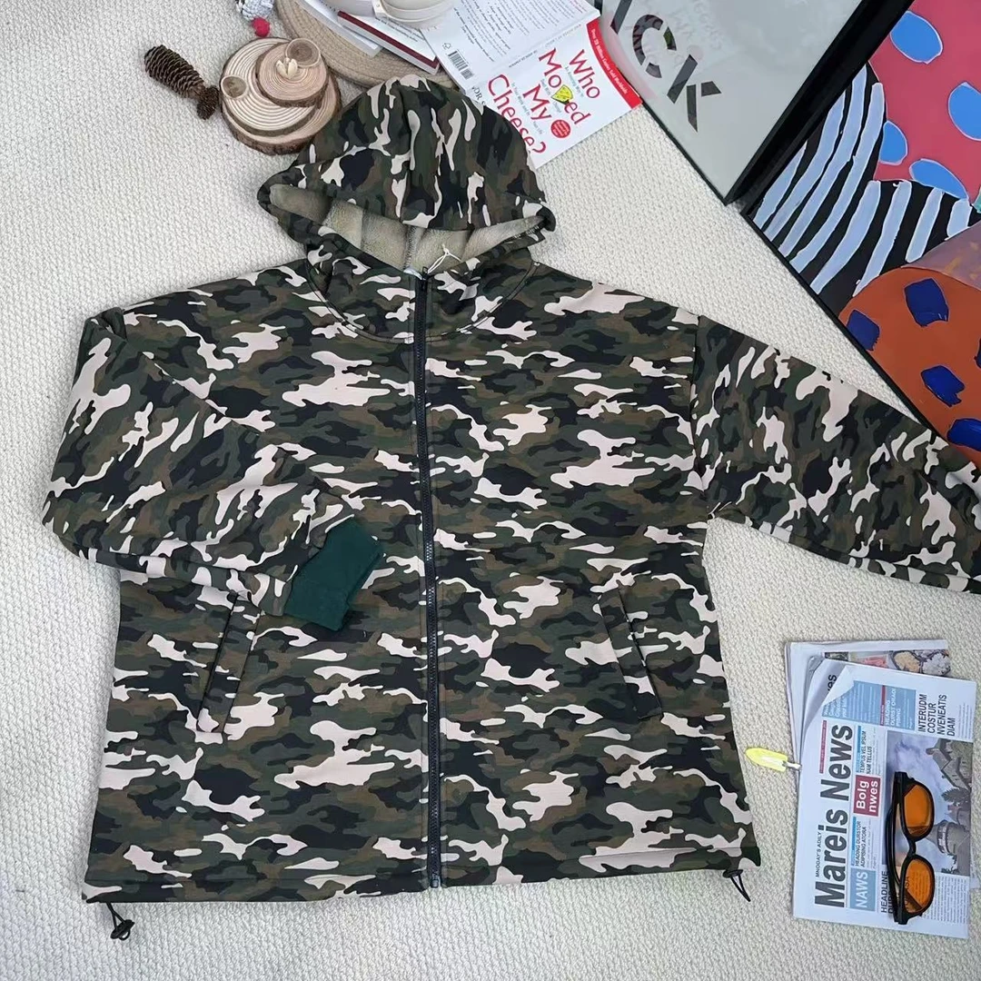 【蟹蟹专属】2024年早秋新款时尚百搭潮牌迷彩厚外套7959