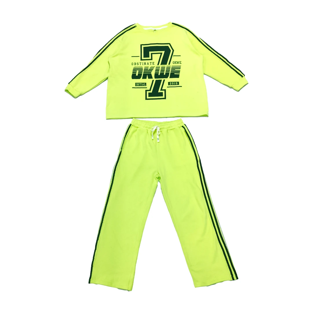 【伊人风尚服饰推荐】2024夏季新款纯色长袖休闲套装5081