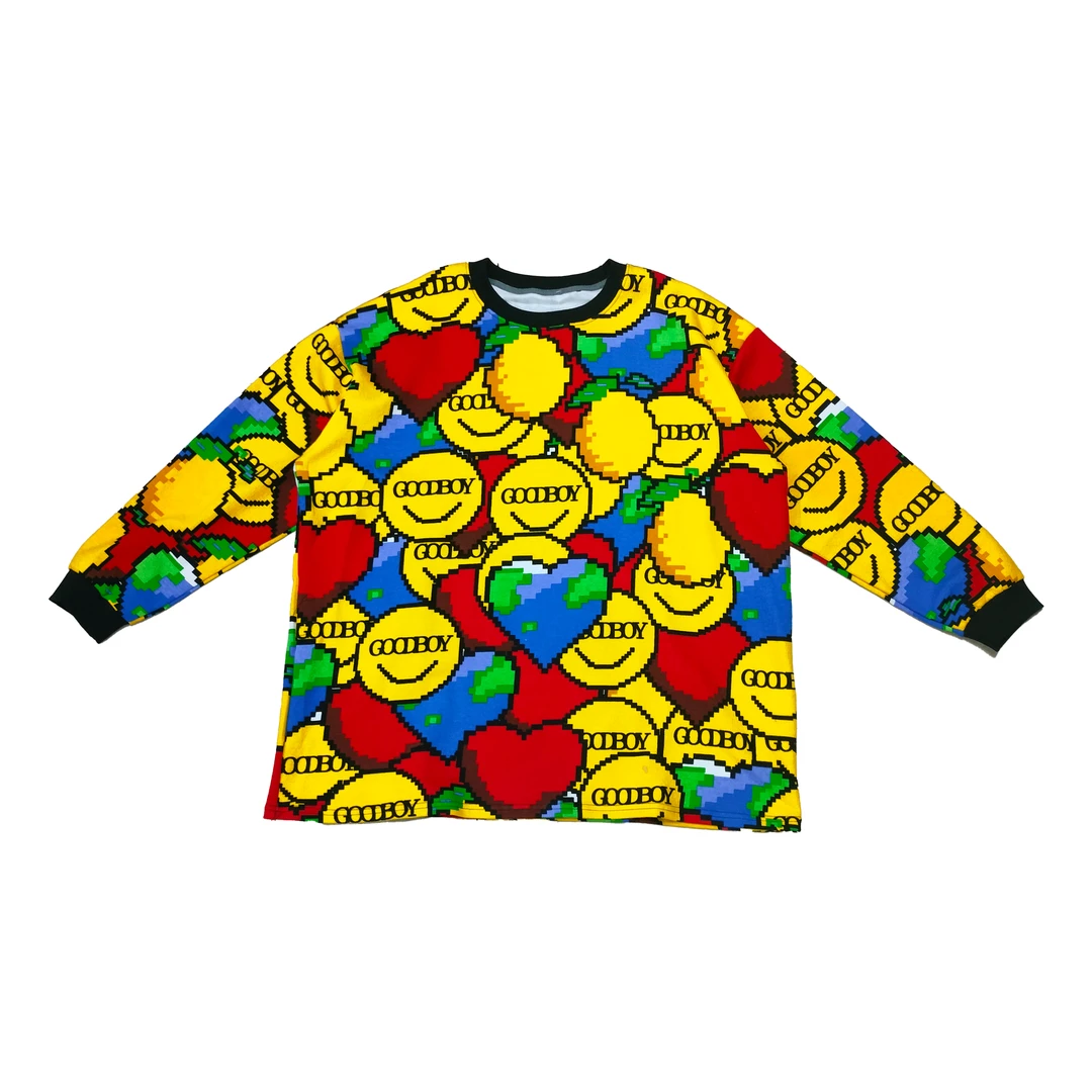 2024年秋季新款休闲潮牌满印卡通印花卫衣6165