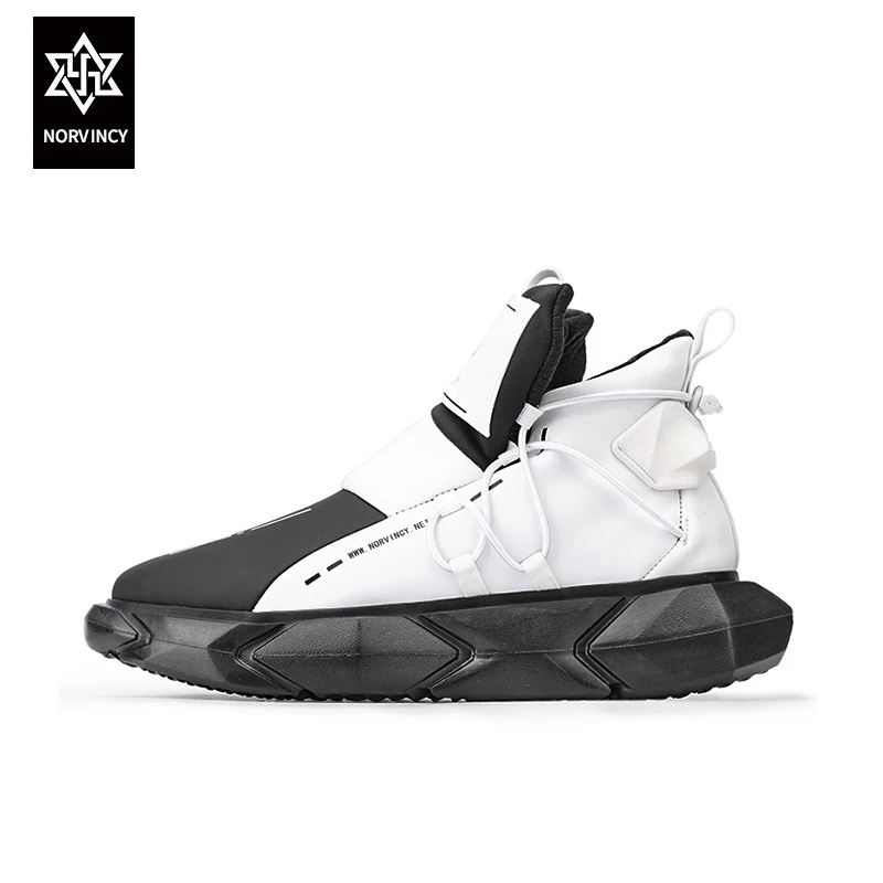 诺凡希 春季新款ins潮流厚底运动鞋男英伦百搭户外个性低帮休闲鞋