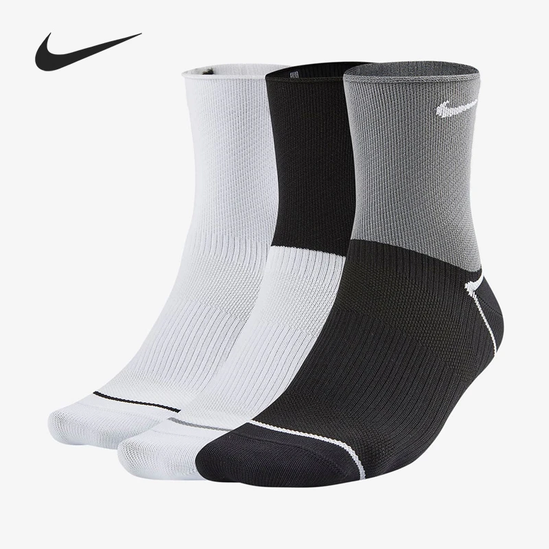 Nike/耐克正品新款男女运动透气装备中筒袜三双装袜子CK6021-904