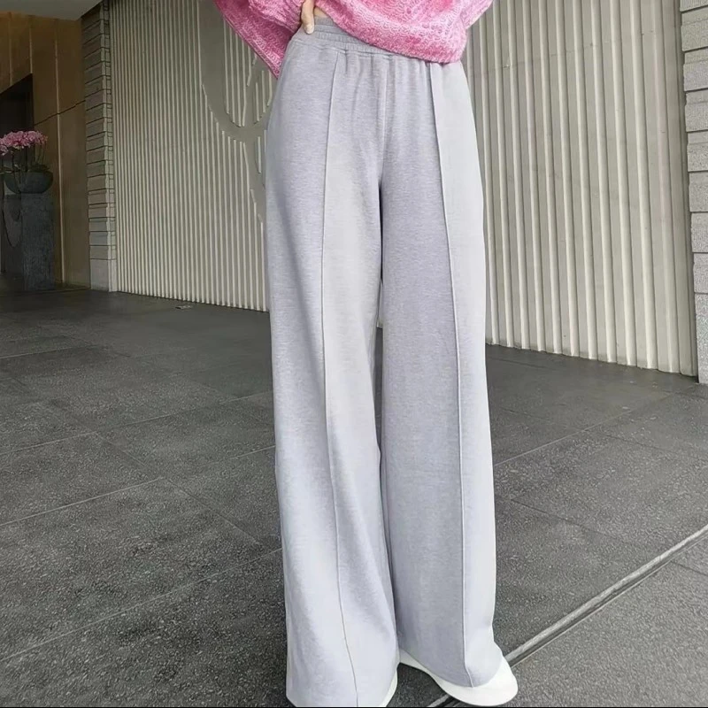 商场同款女装2025秋冬新款宽松百搭德绒裤卫裤阔腿裤女5100360