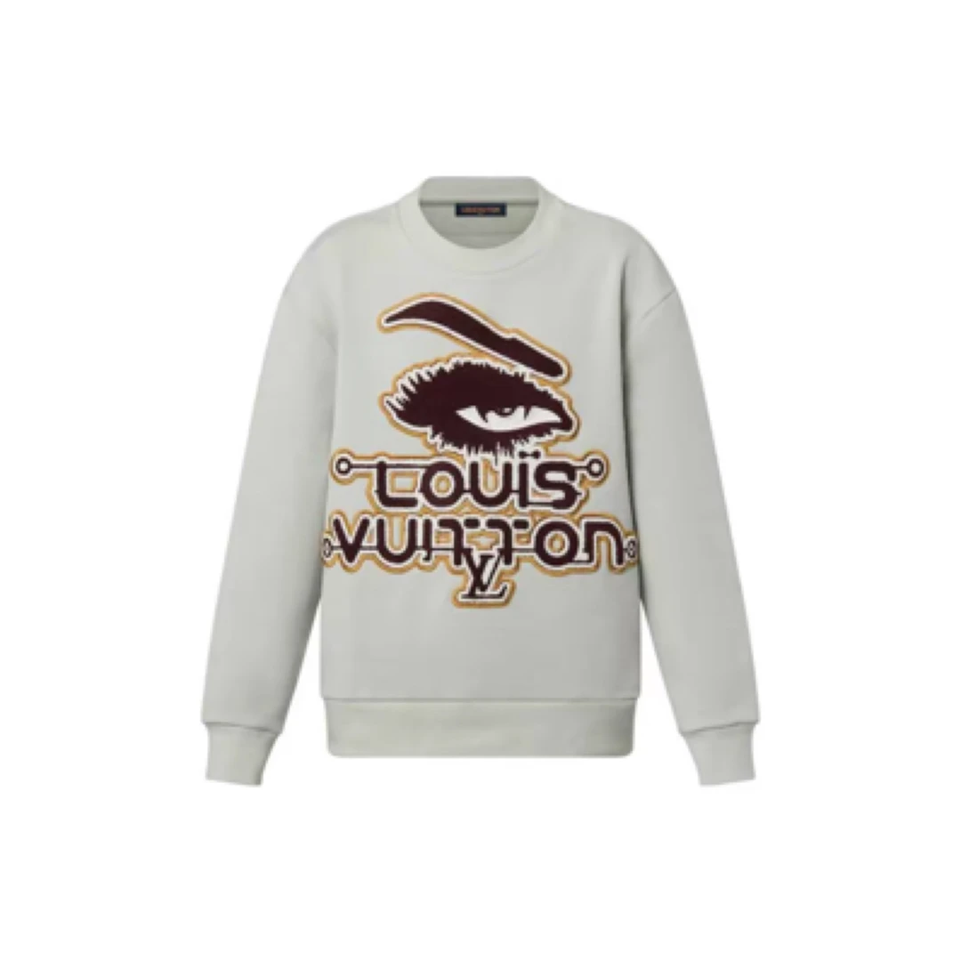 LOUIS VUITTON Logo刺绣圆领套头卫衣/S码/全新带吊/公价11600