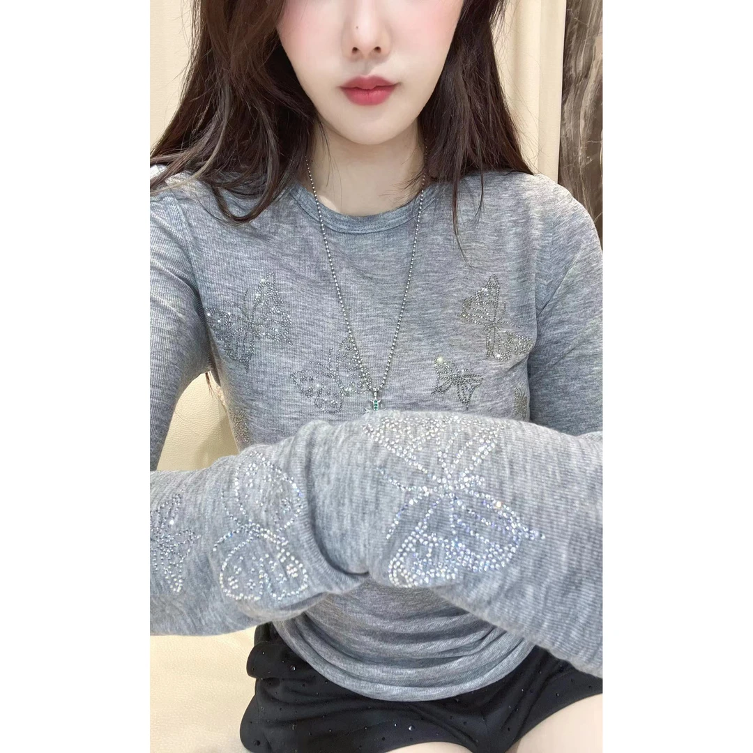 包嫂-小版【蝴蝶翩翩】百搭T恤女打底半袖上衣休闲夏季爆款2007