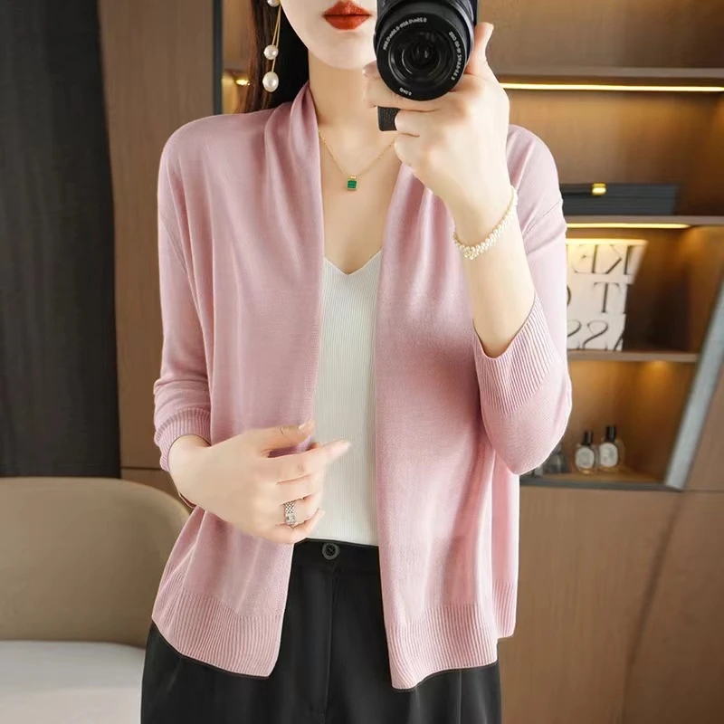 气质薄款披肩长袖外搭