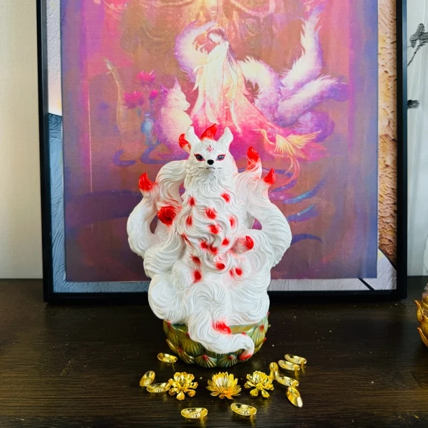 九尾狐摆件神像堂口摆件招财装饰摆件东北五仙家