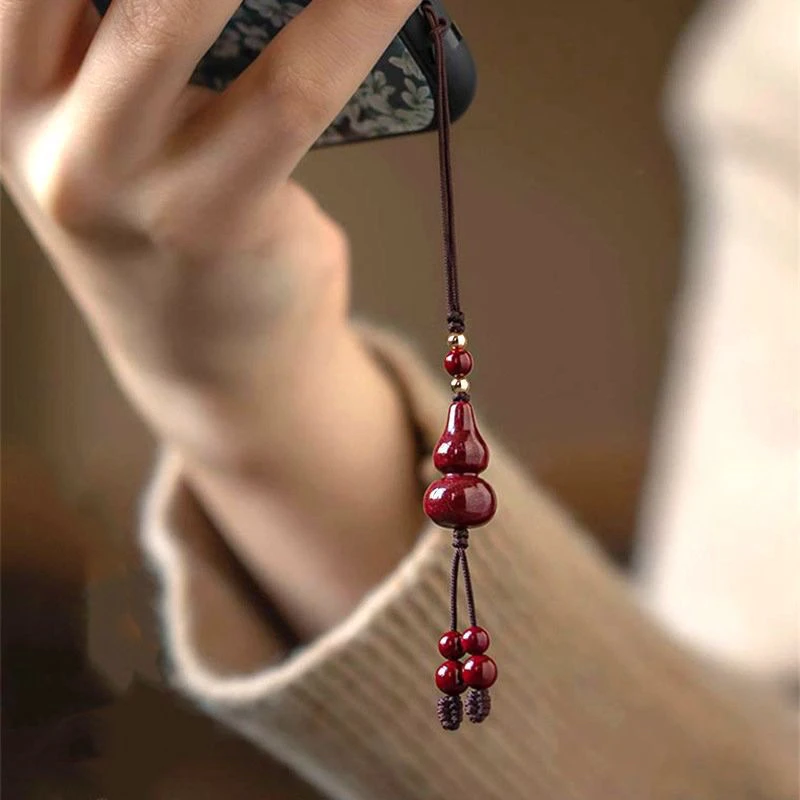 含辰砂工艺品朱砂紫金砂葫芦挂坠手机挂男女款福禄包包挂小吊坠