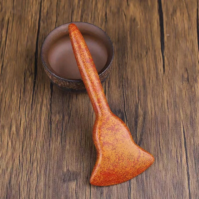 砭石 石椎斧 石斧点穴按摩刮痧脸部美容提拉