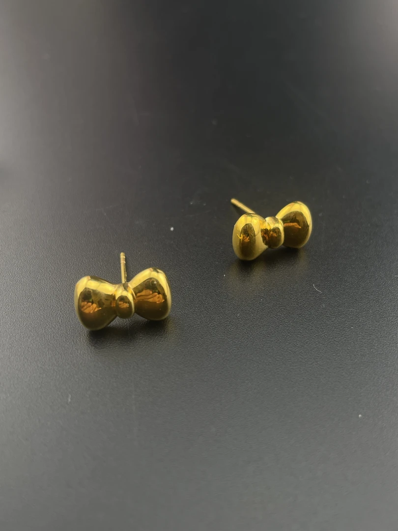 18k金配件 蝴蝶耳钉 d806