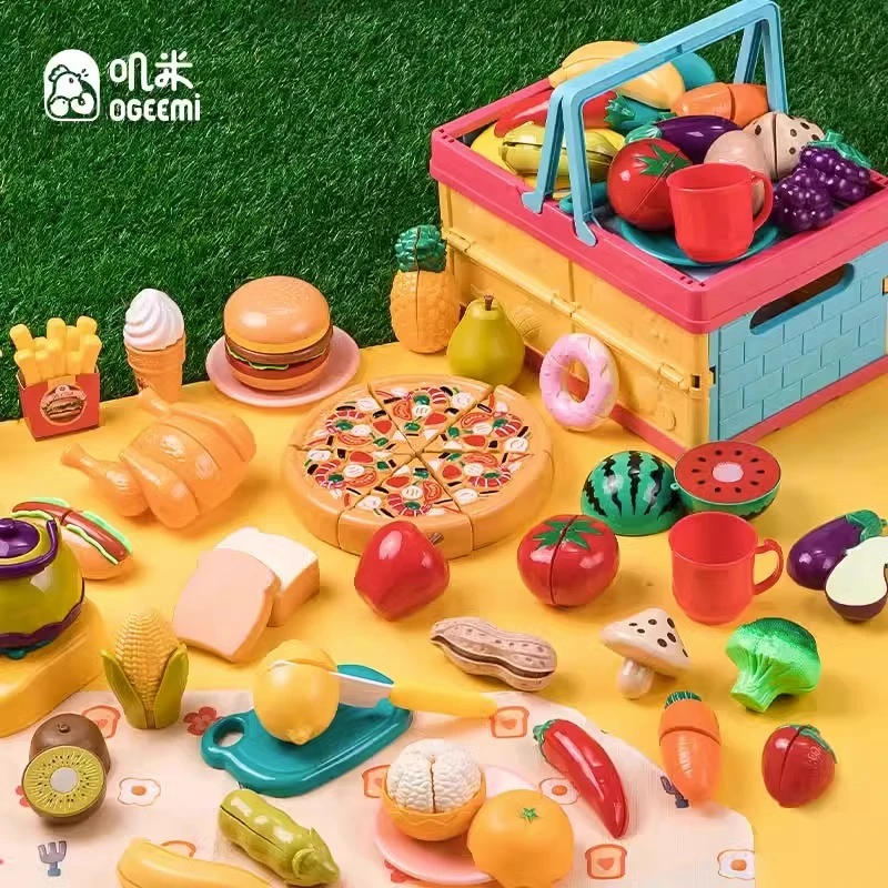 儿童切水果切切乐玩具蔬菜过家家女孩小女孩仿真厨房果蔬0-3岁1ZB