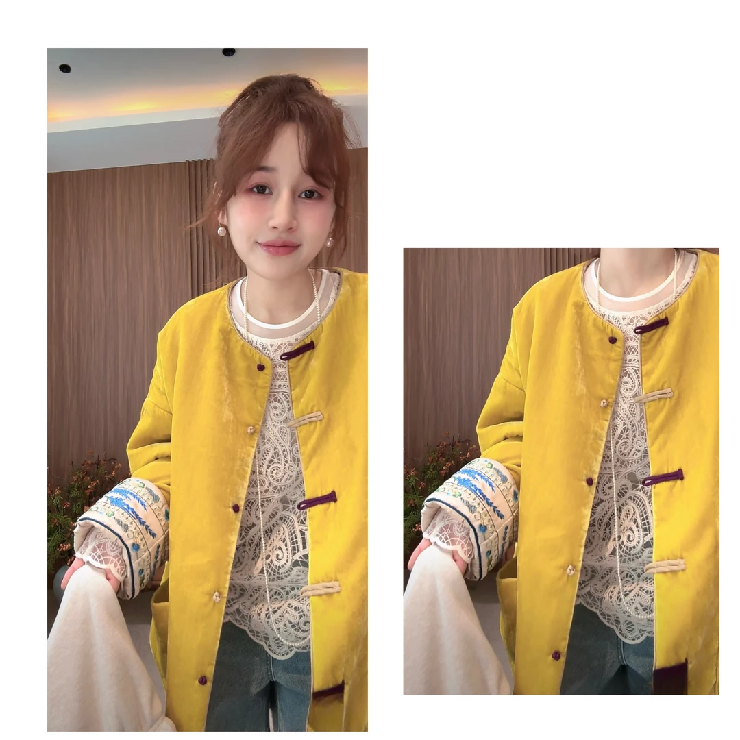 国风两面穿重工刺绣外套上衣