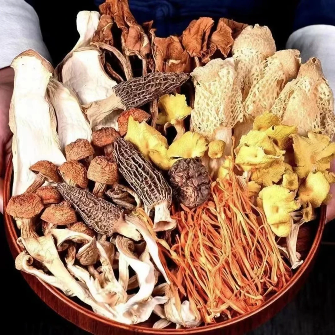 云南七彩菌菇汤包云南特产羊肚菌香菇鹿茸菇食用菌煲汤原产营养