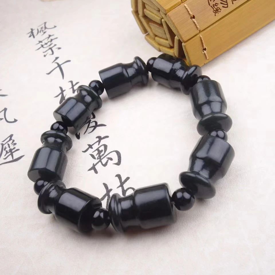 天然和田青玉手链手串精美时尚单圈情侣精雕刻手链手串多样性发货