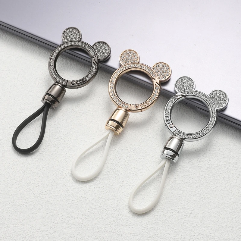 汽车钥匙扣指环圆扣挂件汽车链锁匙圈环时尚创意锁匙链金属钥匙扣