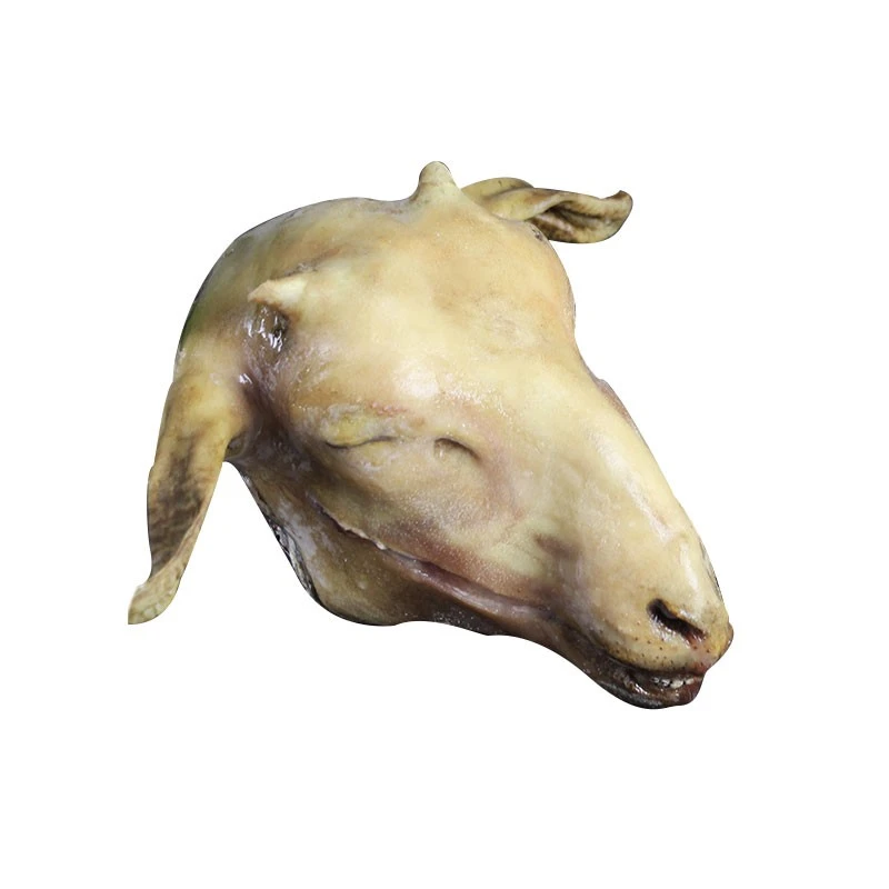 羊头1个  整只羊脑袋2斤水褪火燎羊肉新鲜羊耳朵羊脸肉