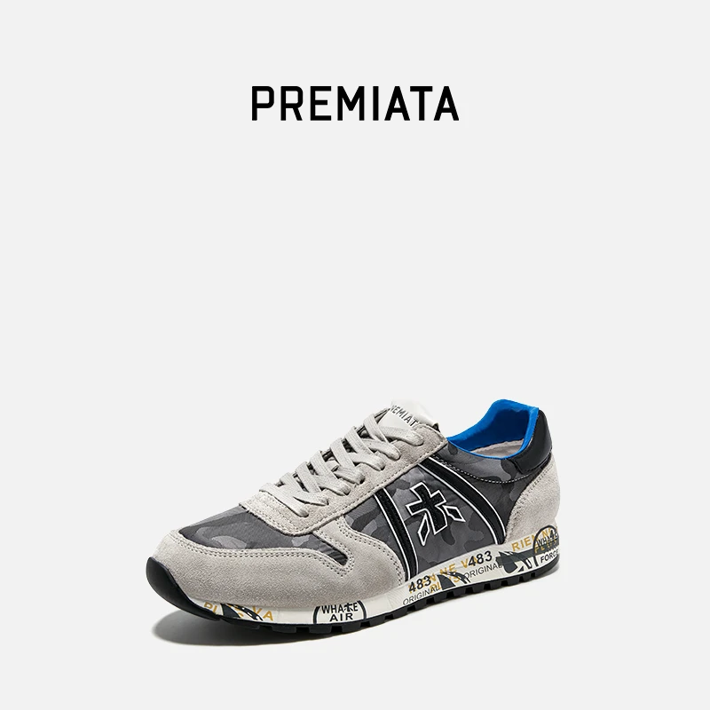 PREMIATA2024年新款反绒皮休闲运动鞋复古米字男鞋483木字鞋87026