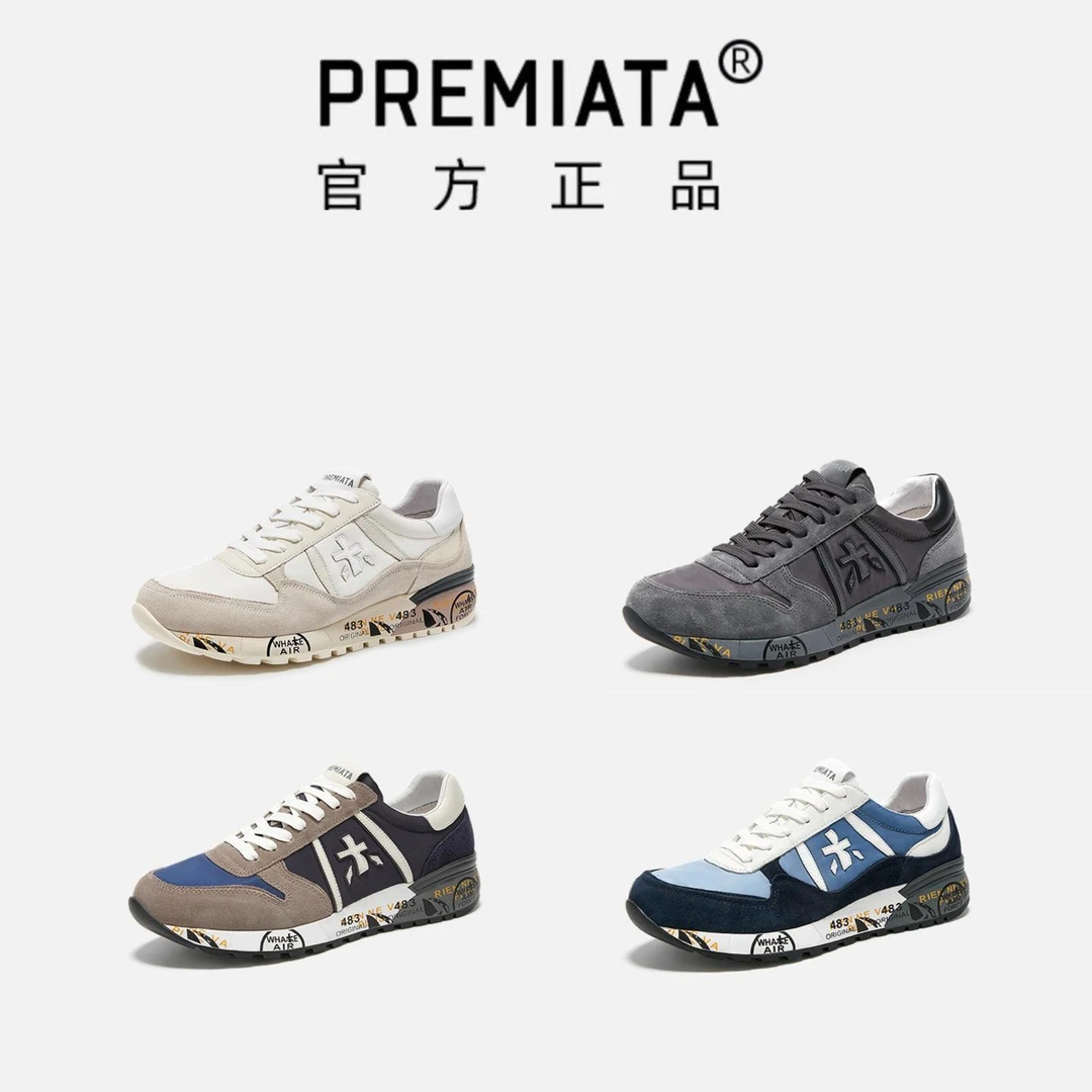 PREMIATA2024新款复古米字男鞋经典休闲运动鞋483木字鞋183308