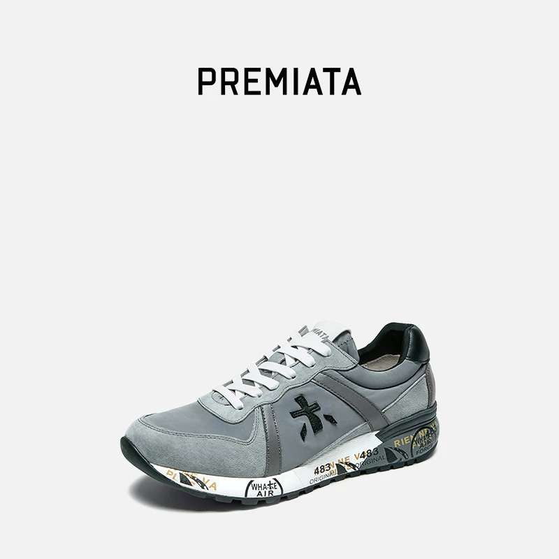 PREMIATA2024年新款木字鞋反绒皮休闲运动鞋复古483米字男鞋87160