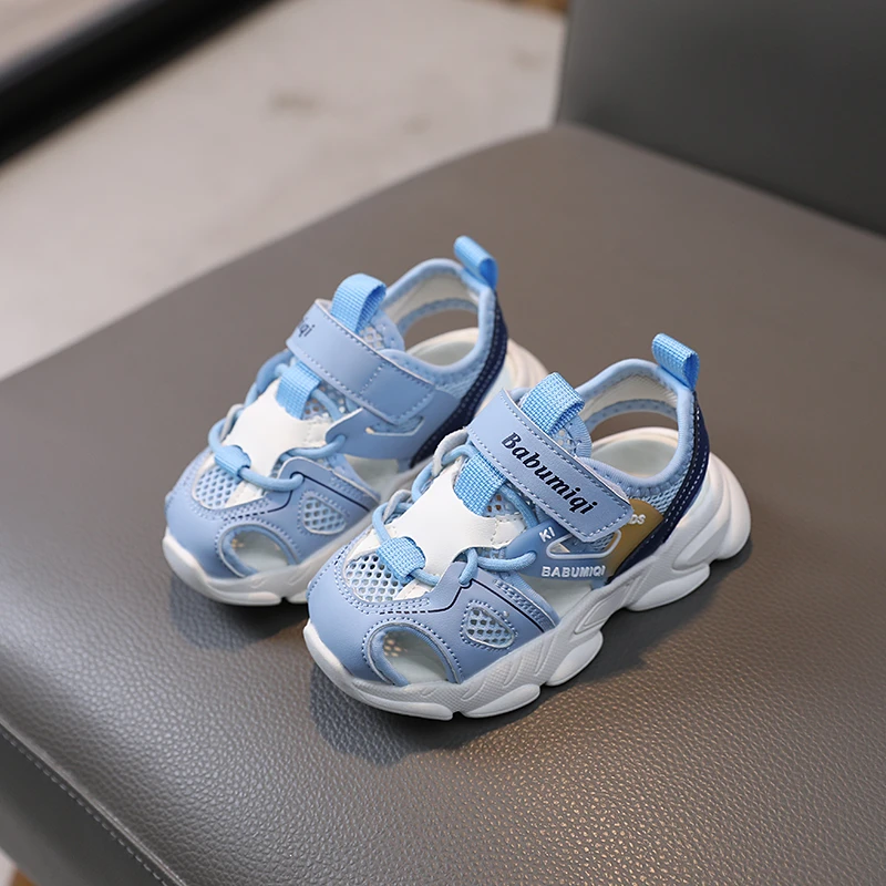 夏季新款包头凉鞋男童沙滩鞋宝宝学步鞋儿童运动鞋防滑女童鞋透气