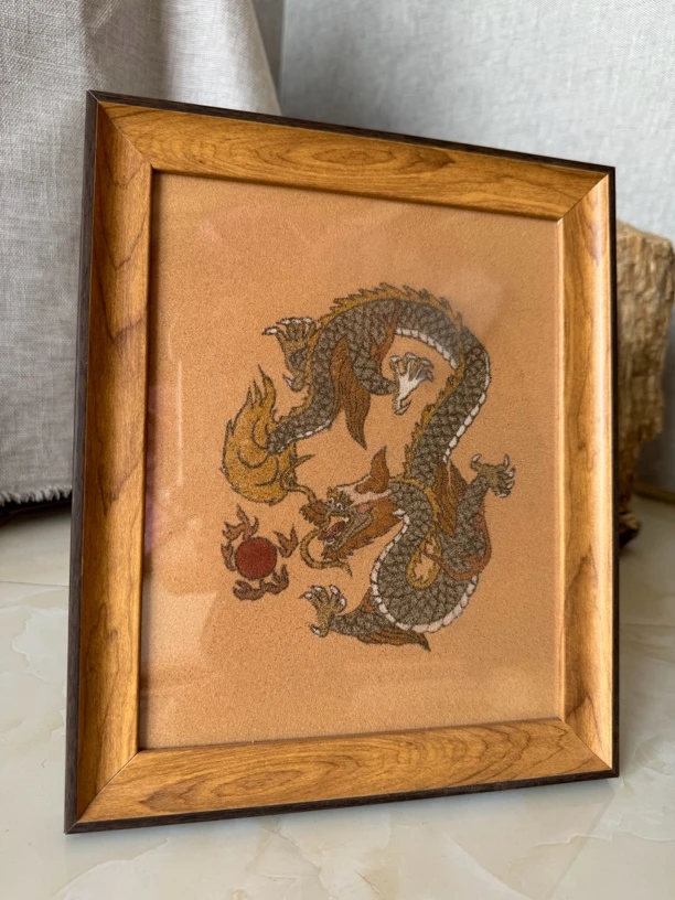 阿拉善手工沙画作品