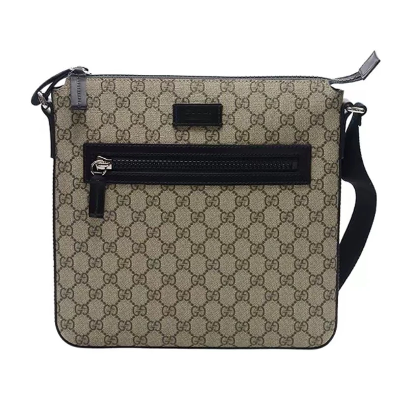 95新 GUCCI/古驰 古驰老花邮差斜挎包 单肩包 10040682女包