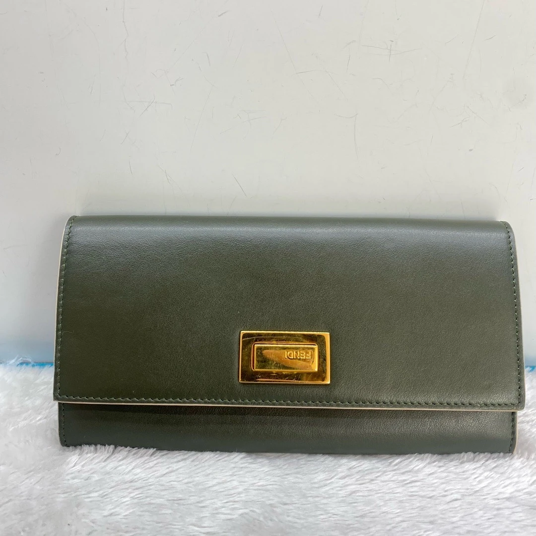 95新 FENDI/芬迪 芬迪 墨绿色钱包 9223828