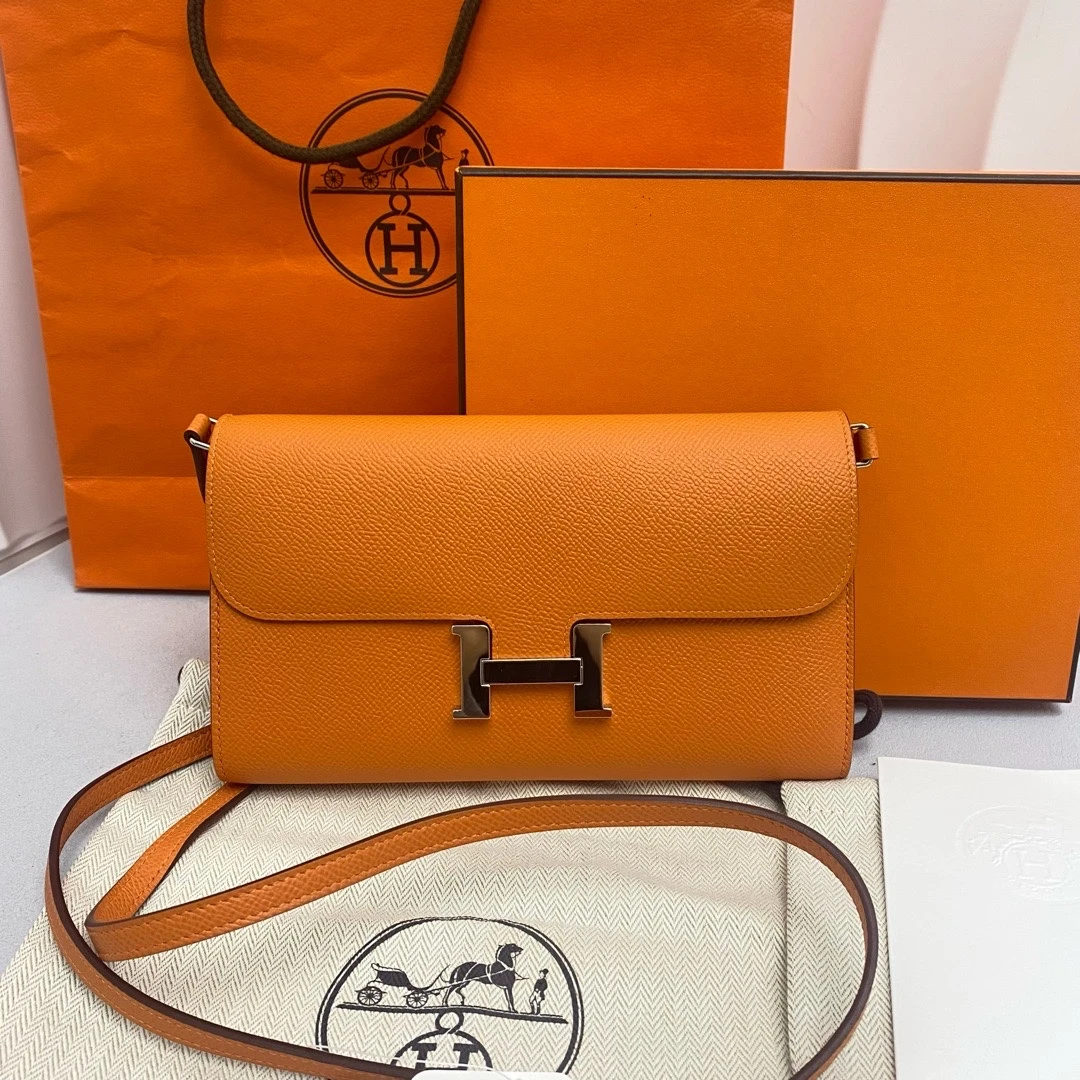 95新 Hermes/爱马仕 康康 to go 爱马仕橙 B刻 单肩包 8997905