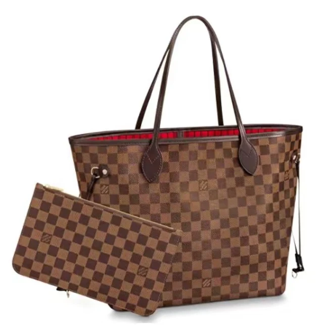 95新 LouisVuitton/路易威登 LV 棕棋盘格NF中号 手提包 9349403