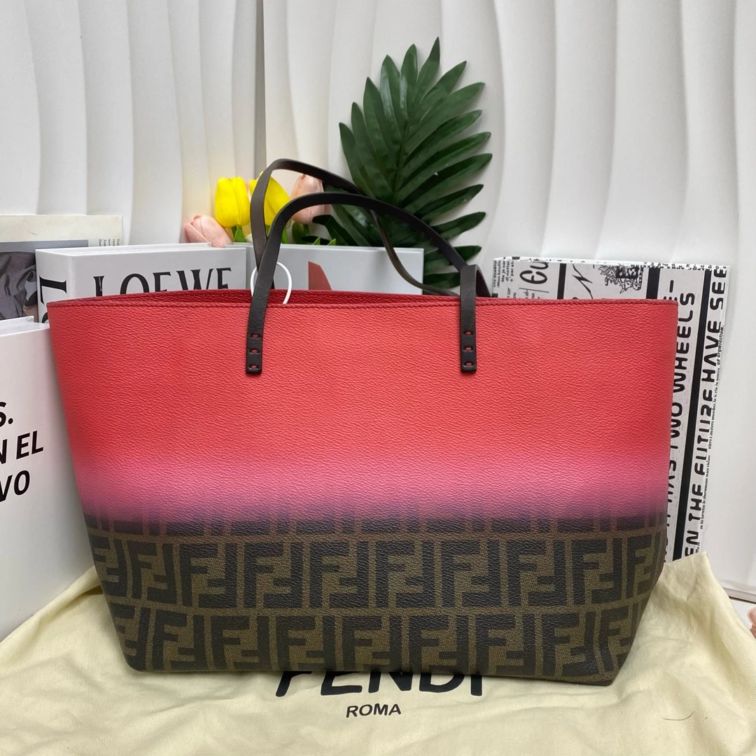 95新 FENDI/芬迪 芬迪 拼色双F手提单肩托特包 11215739