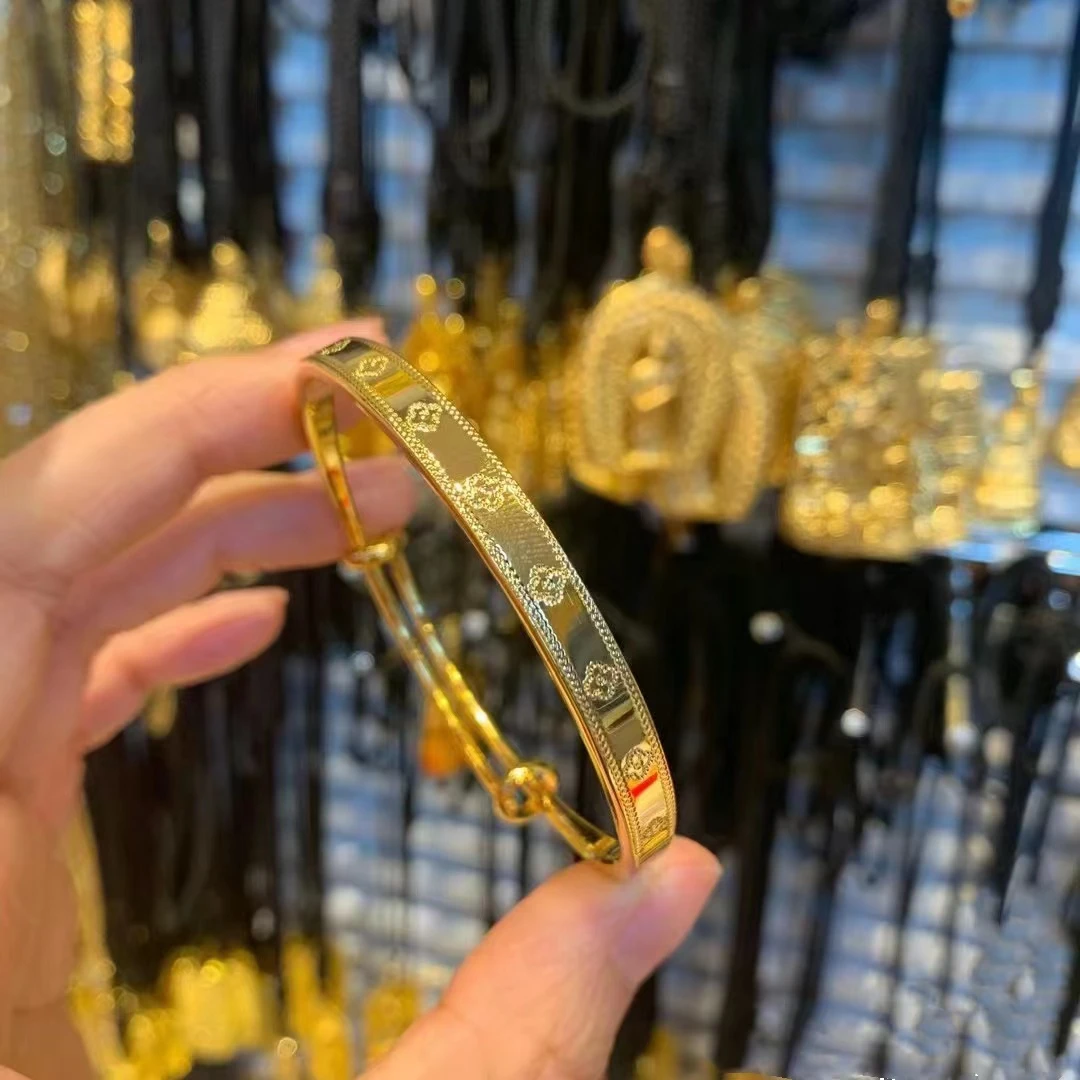 幸运【四叶花推拉手镯】轻奢时尚推拉手镯