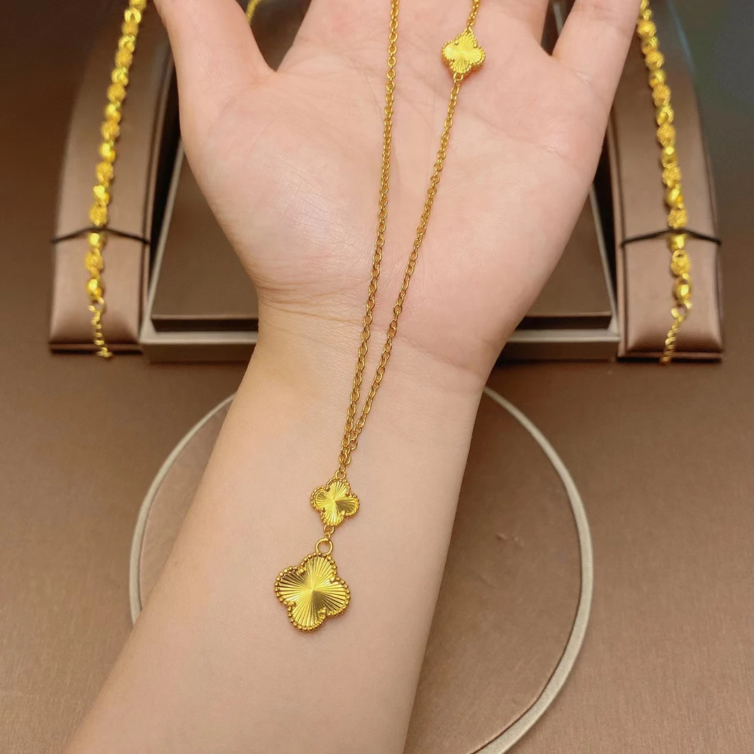 铜合金项链 【四叶草项链】高级时尚显气质精致少女感