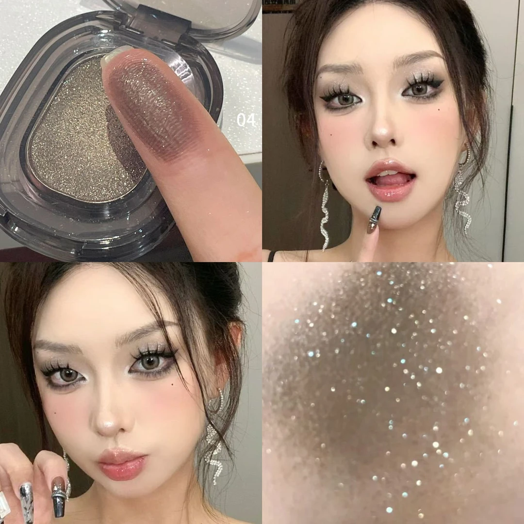 新品小野猫单色眼影便携珠光细闪网红爆款暗黑高光顺滑学生党平价