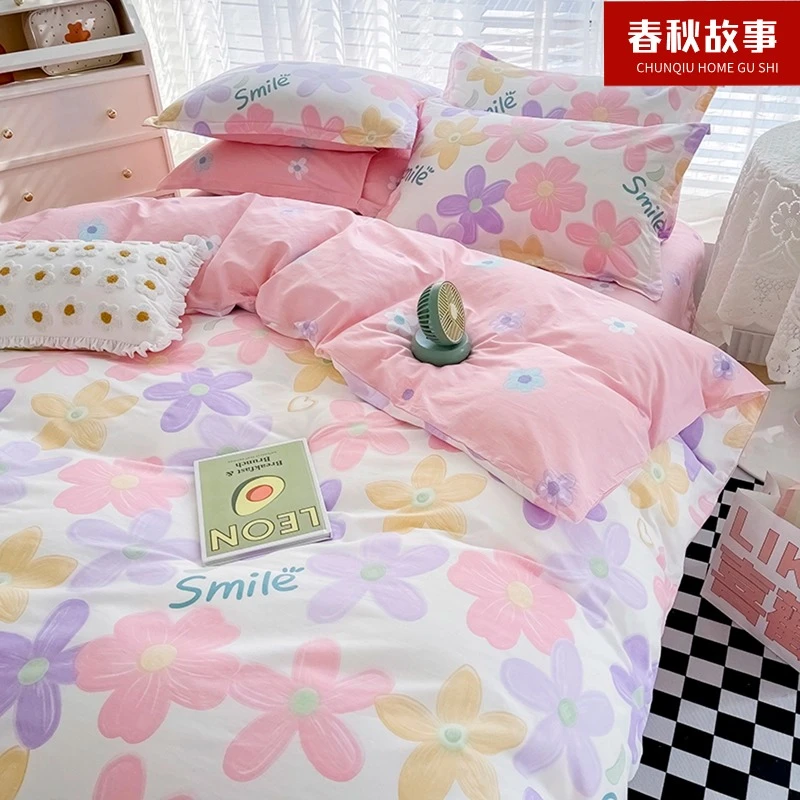 春秋故事100%新疆全棉被套单件纯棉被罩150x200x230学生被单人1.5