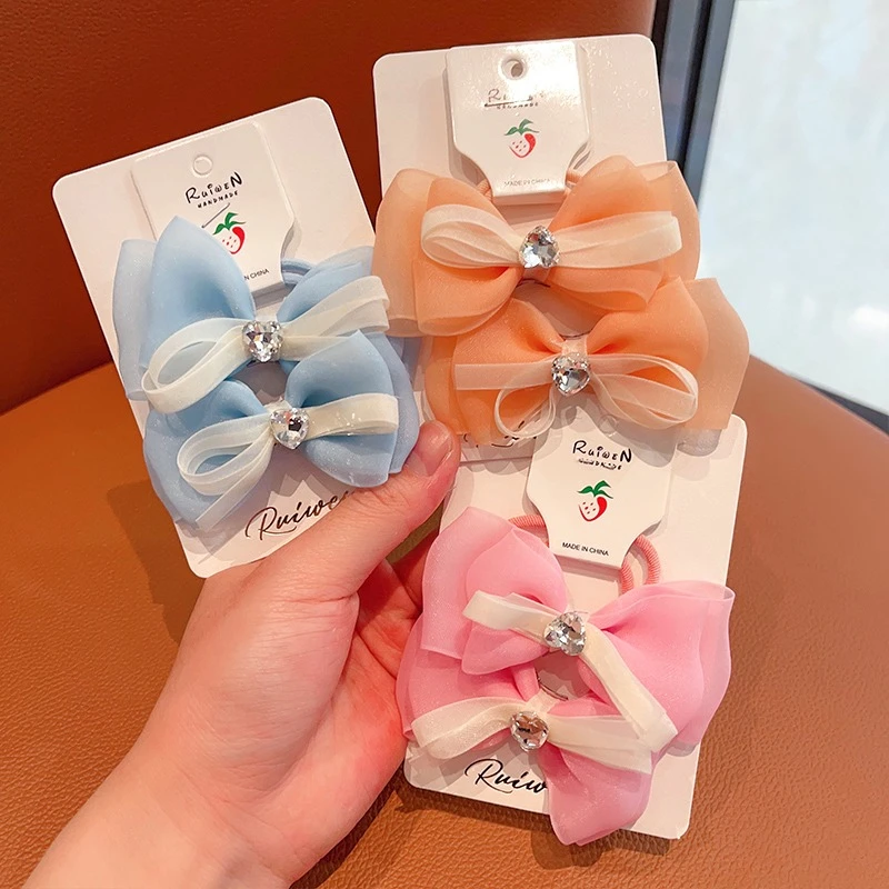 K105新款儿童蝴蝶结头绳女童扎头发绑发皮筋小女孩不伤发发绳发饰