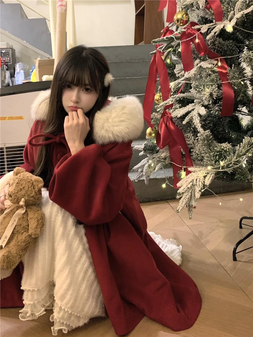 原创雪绒花百搭学生温柔气质长裙中长款高腰A字裙半身裙女伞裙ins