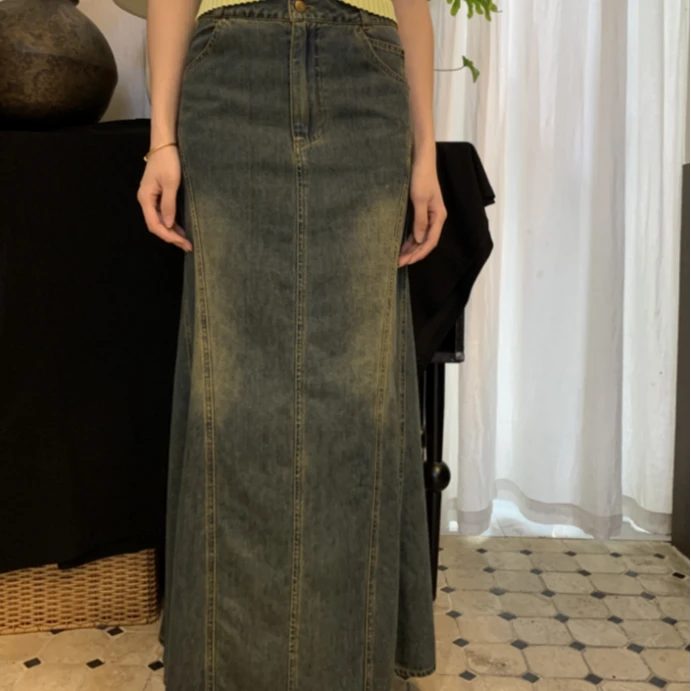 【NO退NO换】鑫燃KIKI 半身裙高腰时尚百搭夏季复古春季  Q6283 VY