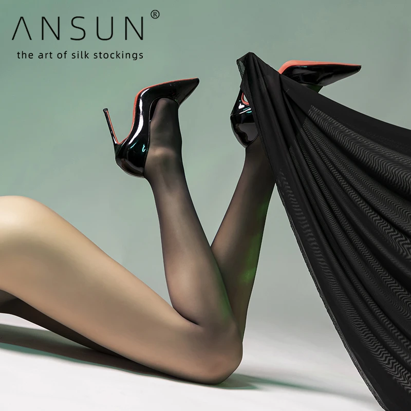 安幸ANSUN新「溶」1D超薄天鹅绒莱卡360无痕丝滑渐变色连裤丝袜女