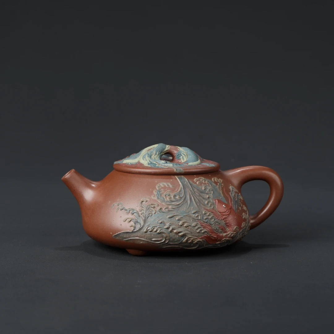 FZJ 2【达观说器】范忠君 石瓢-绿 底槽清 420cc高端紫砂壶御藏