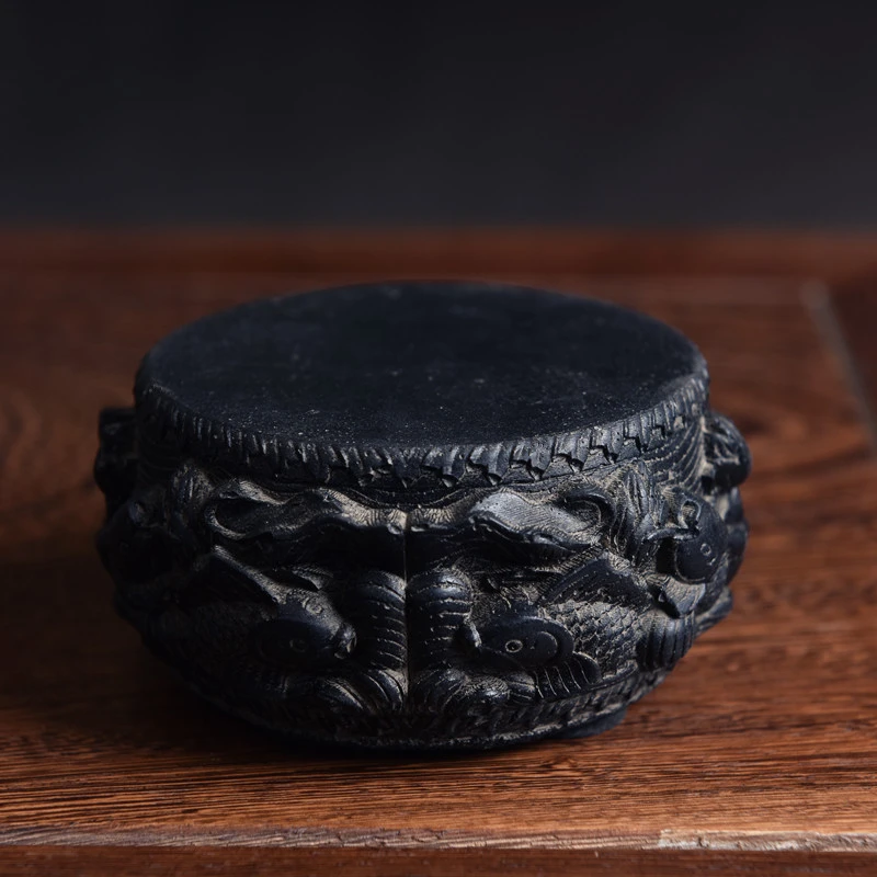 雲植.仿古禅意中国风连年有余小鼓创意花盆底座摆件底座