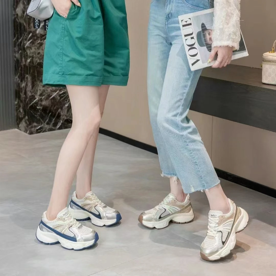 6526女款夏季时尚舒适百搭透气韩版网面老爹鞋