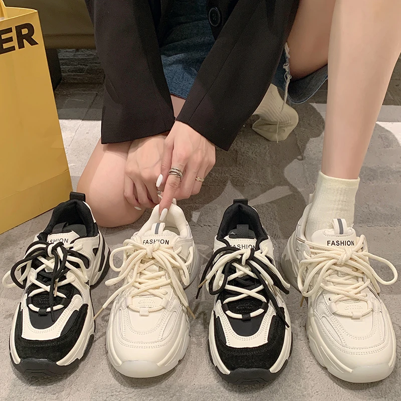 韩版熊猫高级厚底百搭休闲运动鞋女 A026