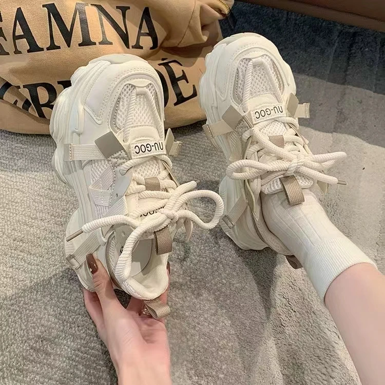 【金爱罗专属】韩版甜酷百搭系带厚底老爹鞋 201x1 D5