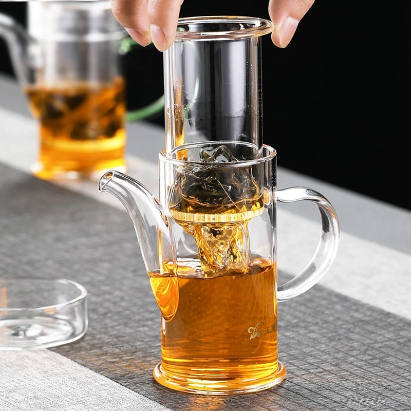 玉兰香加厚玻璃泡茶壶带盖红绿茶泡茶器透明家用冲茶壶办公室创意
