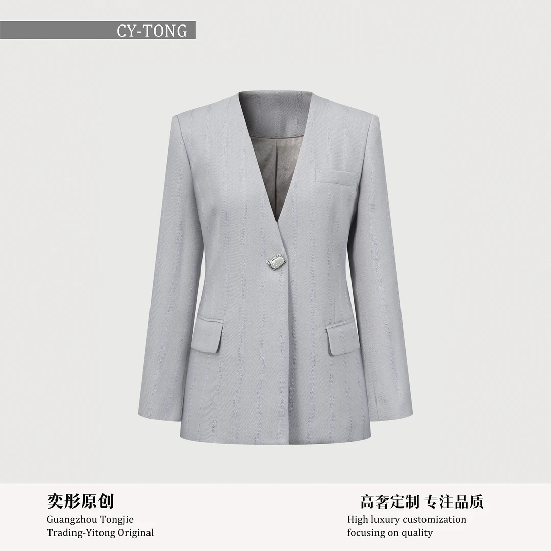 【彤姐原创】冬季设计师款时尚休闲女士气质西装外套W24D073