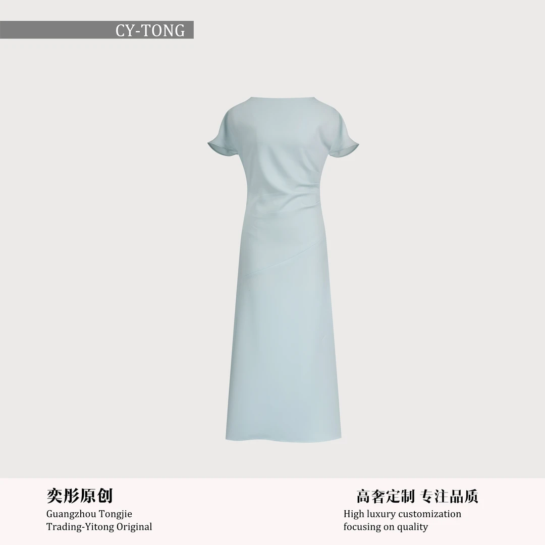 【彤姐原创】夏季修身优雅气质显瘦时尚轻奢简约女装连衣裙S24C113