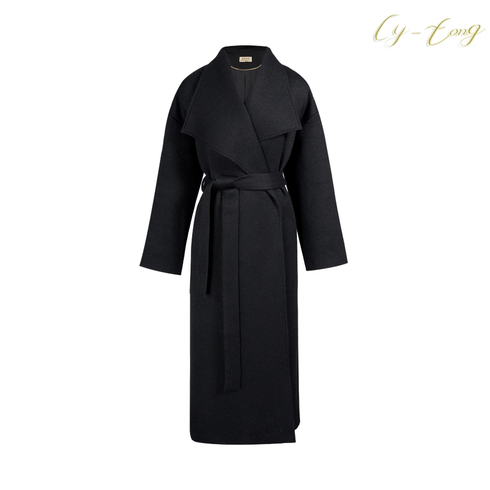 【彤姐原创】冬季时尚设计轻奢气质长款高定大衣W23B064