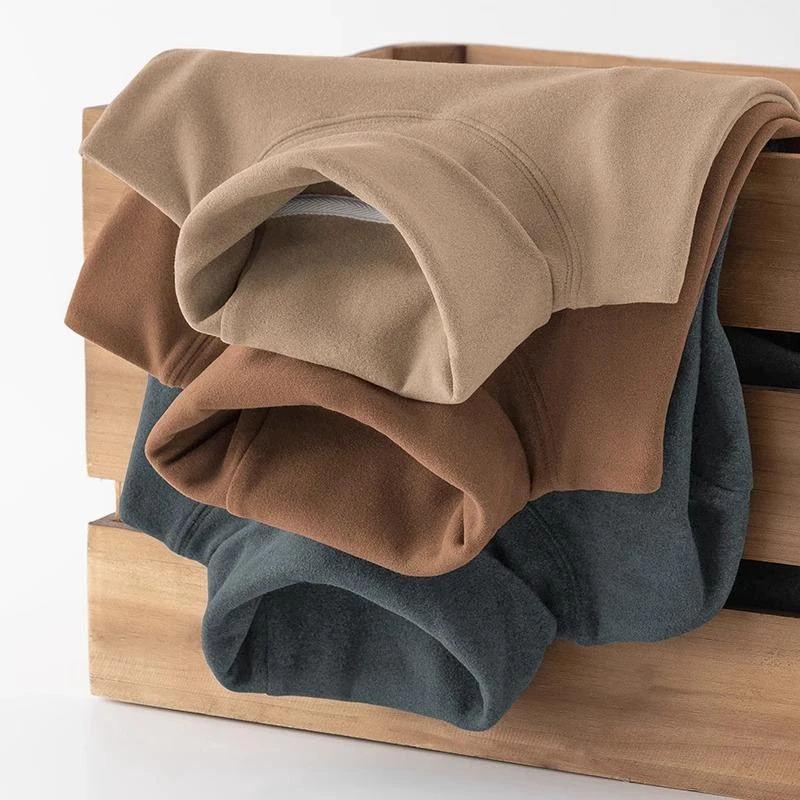 冬季双面德绒高领打底衫男士长袖修身加绒高翻领加厚保暖上衣服男